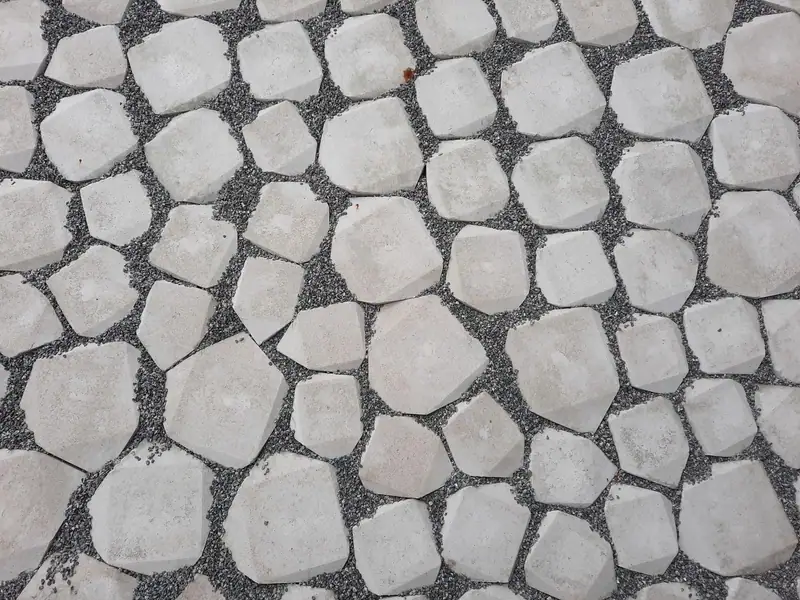 Chodnik z kostki brukowej, widok z góry
